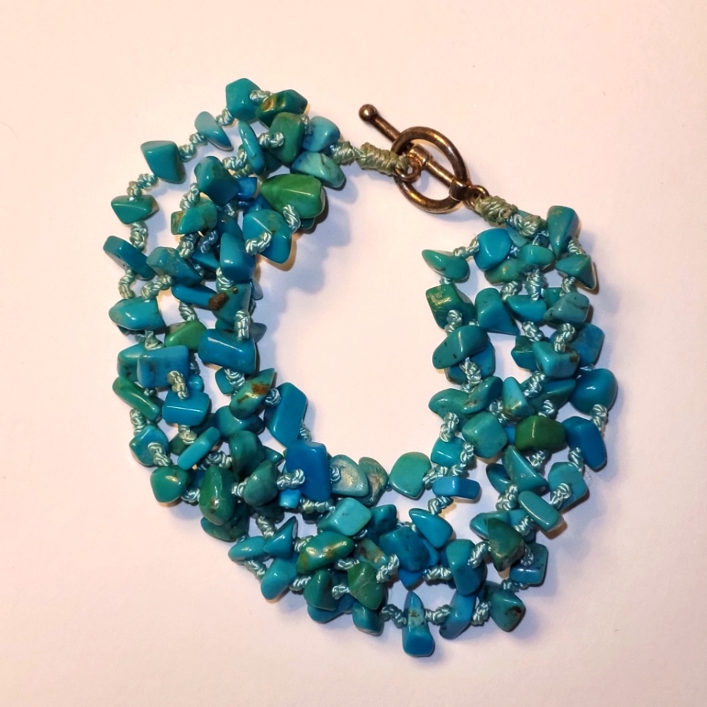 Genuine Vintage Turquoise Bracelet 7"